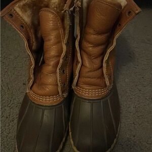 Brown and Tan Duck Boots